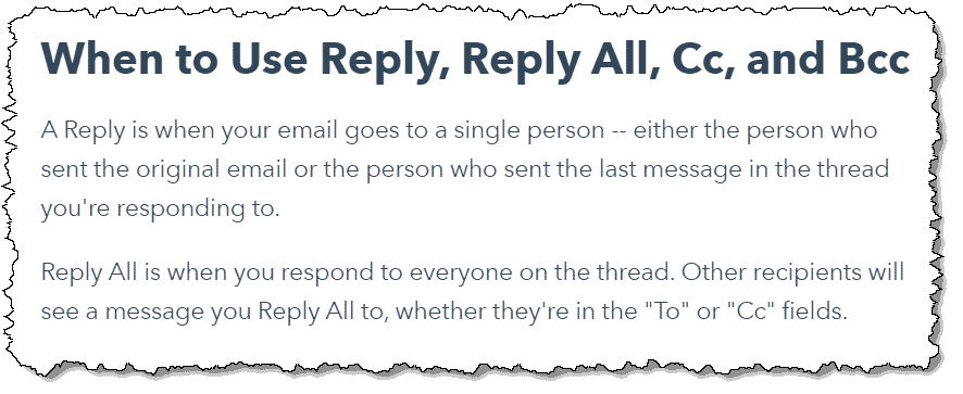 When to use Reply All in email
