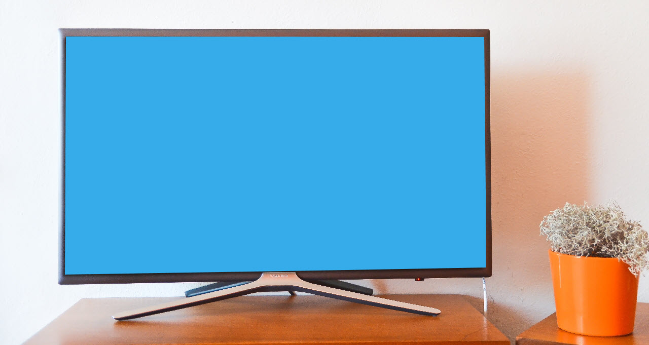 TV Screen turned blue